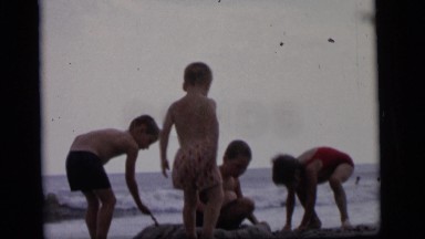 1964: children are seen in a beach seen CAMDEN NEW JERSEY