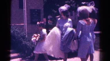 1966: women are seen in beautiful dresses DANVILLE, ILLINOIS