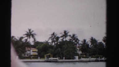 1955: fancy wealthy mansions boat cruise docking area MIAMI, FLORIDA
