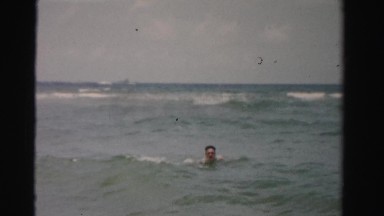 1955: beach scene is seen MIAMI, FLORIDA
