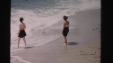 1955: beach scene is seen MIAMI, FLORIDA