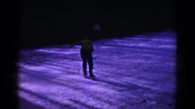 1961: Children Ice Skating in Winter Snow Setting Hagerstown, Maryland
