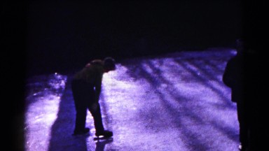 1961: Kids Ice Skating on Frozen Pond in Hagerstown, Maryland