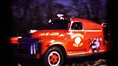 1961: fire brigade is seen passing in parade HAGERSTOWN, MARYLAND