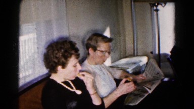 1961: couple is seen sitting HAGERSTOWN, MARYLAND