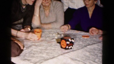 1961: older ladies sitting at table playing an interesting game. HAGERSTOWN