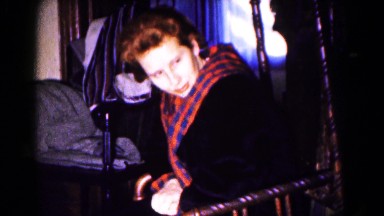 1961: quiet mornings with grandma are the best. HAGERSTOWN, MARYLAND