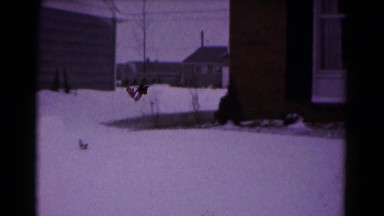1961: winter snow covered residential building entrance closeup HAGERSTOWN