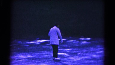 1961: woman ice skating on frozen lake or pond HAGERSTOWN, MARYLAND
