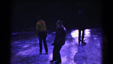 1961: people learning skating in frozen lake HAGERSTOWN, MARYLAND