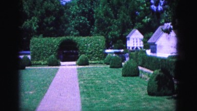 1964: outdoor gardens landscape wealthy home residents WILLIAMSBURG