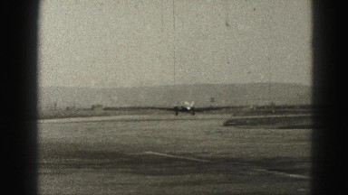 1946: Plane Taxiing on Tarmac at Harrisburg Airport