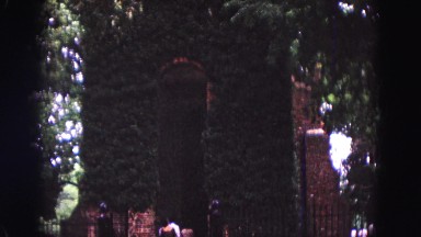 1964: entrance of pak with large amazing gate made of bricks JAMESTOWN, VIRGINIA