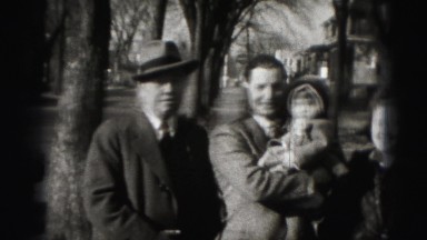 1946: Family Enjoying Outing with Small Child in Harrisburg