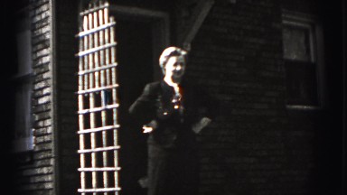1946: women outdoors hanging clothing on clothes line HARRISBURG