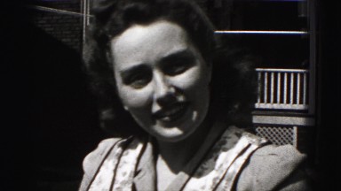 1946: pretty woman with 1940s hairstyle speaks to the camera HARRISBURG