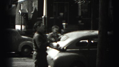 1946: dad having fun moment with his son HARRISBURG