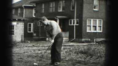 1946: Golf Player Hits Ball and Throws Club in Harrisburg