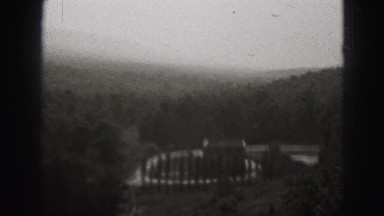 1946: view from the mountains with lots of surrounding trees HARRISBURG