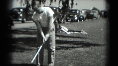 1946: white man practicing his golf technique WASHINGTON, DC