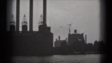 1946: city is seen with tall buildings along coastal area WASHINGTON, DC