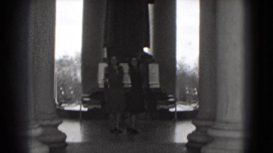 1946: Two Women Inside Jefferson Memorial in Washington D.C.