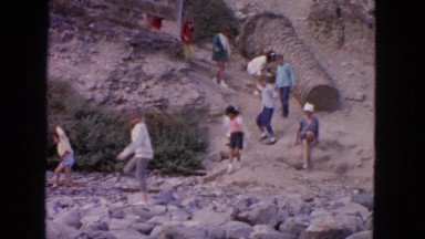 1963: children are seen having fun in garden area CALIFORNIA