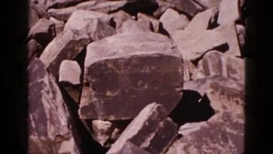 1953: Stone Carving of Turtle on Ancient Boulder in Boston