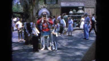 1962: chief uses sign language to explain to young braves SAN PEDRO, CALIFORNIA