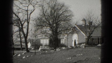 1947: view of local school and it's parking lot MIDDLETOWN