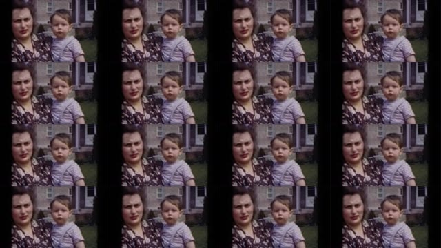 1947: Father and Son Fishing on Wooden Docks at Lake in Middletown