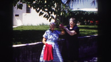 1960: Couple Walking Happily in Florida
