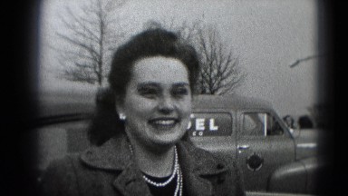 1947: Woman Posing Outdoors in Middletown