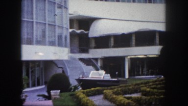 1960: boat in front of the building on the lawn FLORIDA