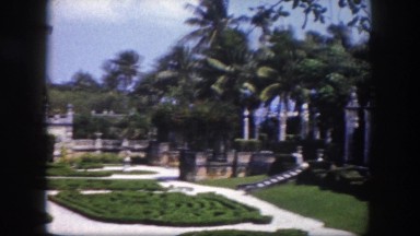 1960: beautiful front garden of mansion FLORIDA