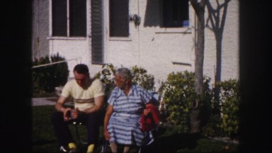 1960: old couple is seen FLORIDA