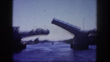 1960: bridge lifted up so boats can travel underneath FLORIDA