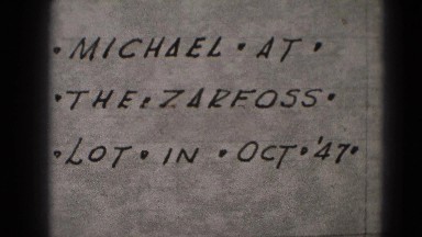 1947: michael at the zarefoss lot in oct '47 homemade introduction credits