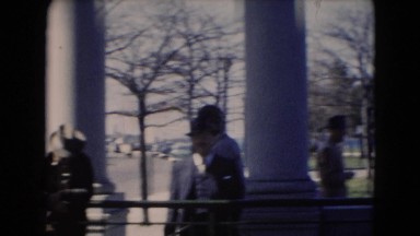 1947: dapper boys visiting museum with father taking photographs MIDDLETOWN