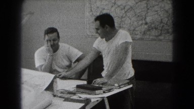 1947: men are working on architecture project MIDDLETOWN