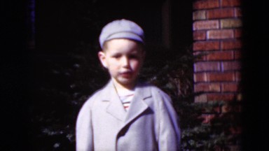 1949: cute young boy dressed in gray school uniform MIDDLETOWN