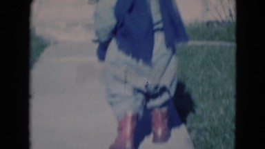 1949: young children bundled up for cold weather going to school MIDDLETOWN
