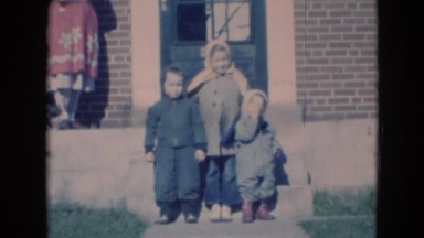 1949: children are seen having fun in garden area MIDDLETOWN