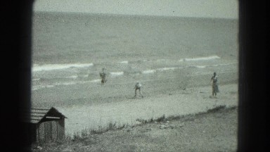 1949: beach scene is seen VENICE, ITALY