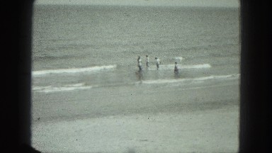 1949: beach scene is seen VENICE, ITALY