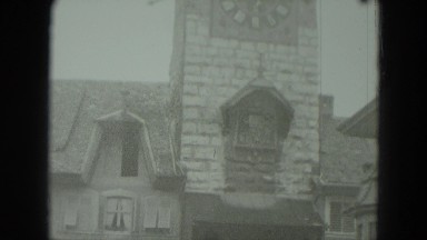 1951: Church Tower Building with Clock on Front Germany