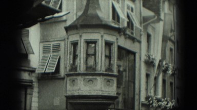 1951: old type of housing and sculpture GERMANY
