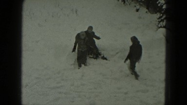1951: people are playing in the snow and then celebrating birthday GERMANY