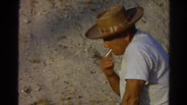1966: man is seen smoking CALIFORNIA