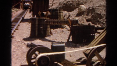 1966: Abandoned Mining Machinery Along Train Tracks in California